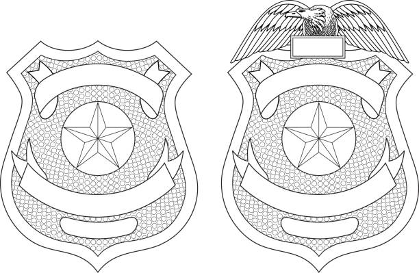 Police badge stock illustrations royalty