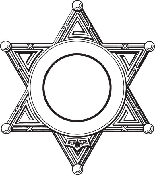 Police badge stock illustrations royalty