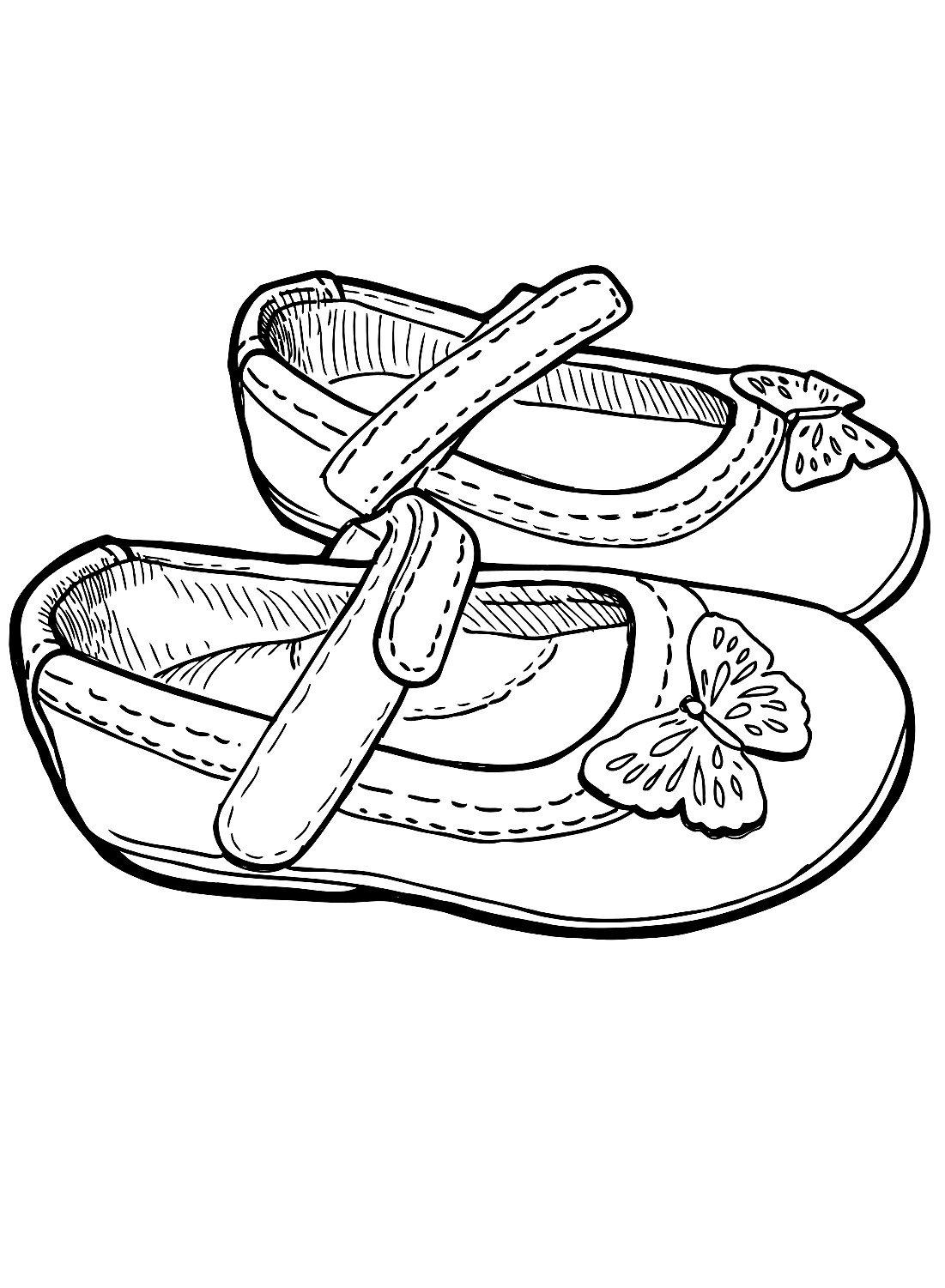 Shoe coloring pages