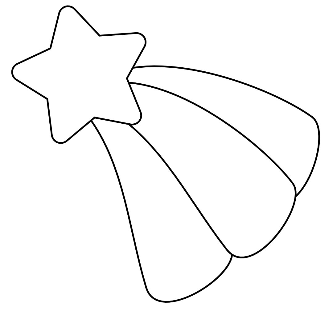 Free printable shooting star template