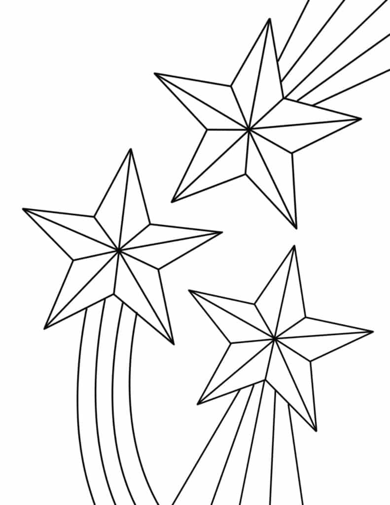 Free star coloring pages for kids â the hollydog blog