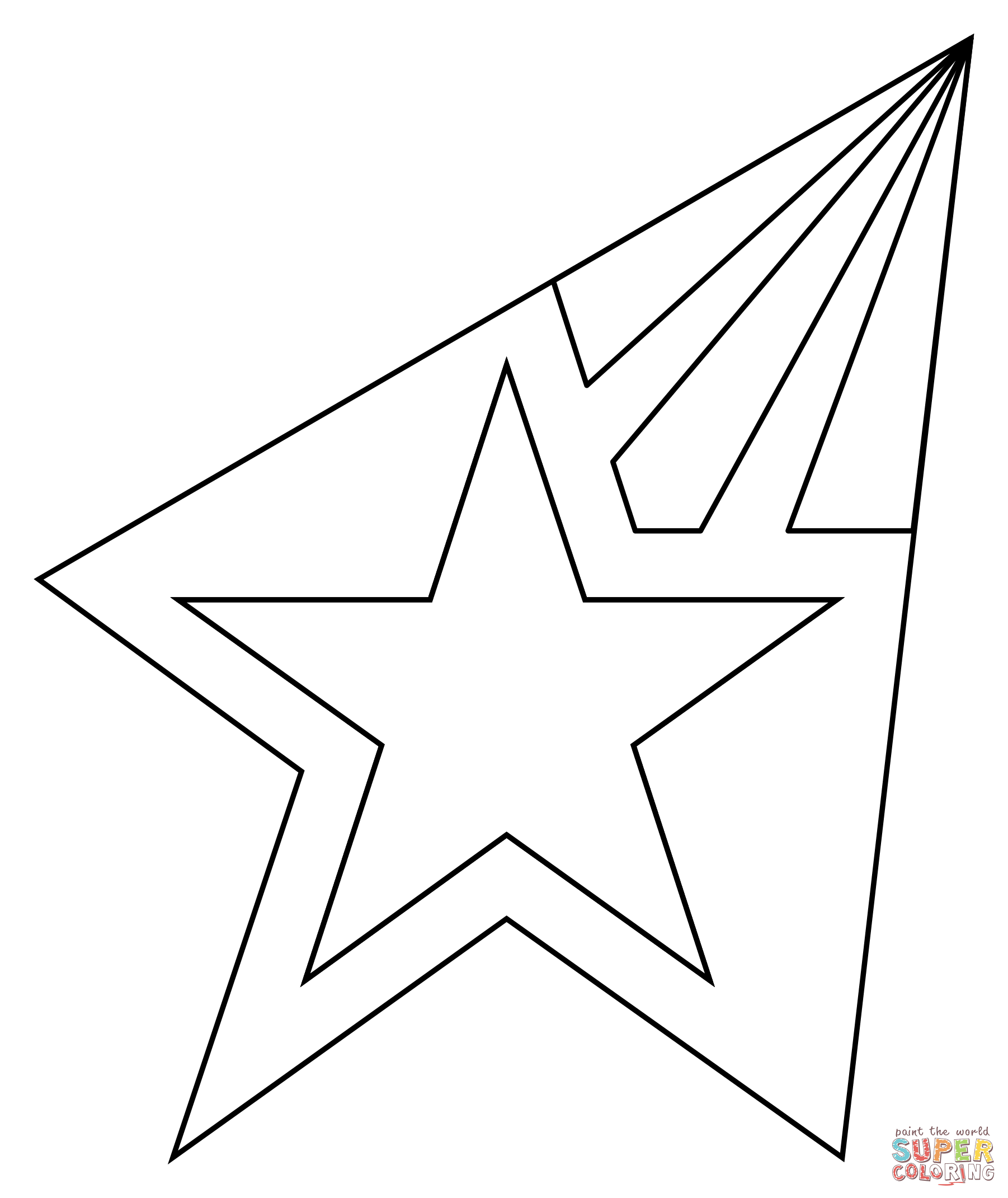 Shooting star coloring page free printable coloring pages