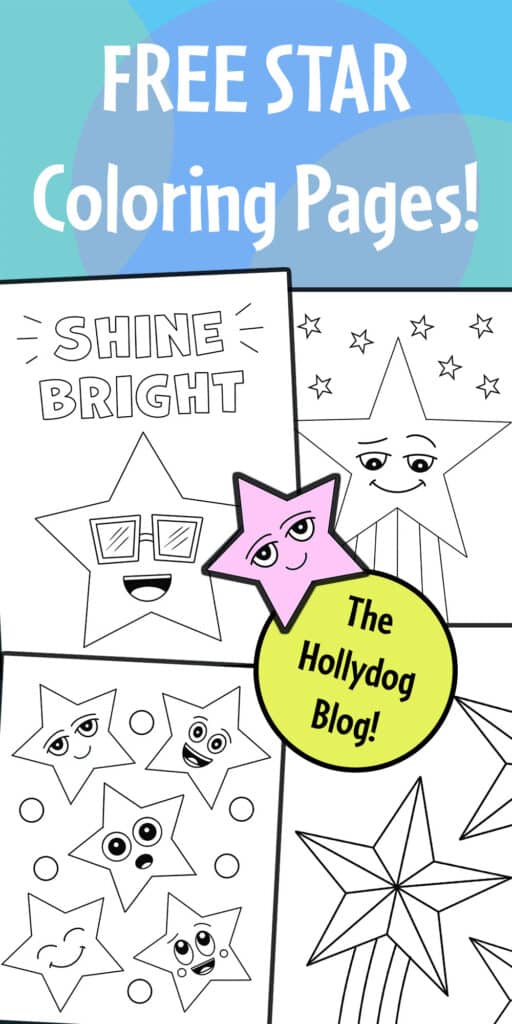 Free star coloring pages for kids â the hollydog blog