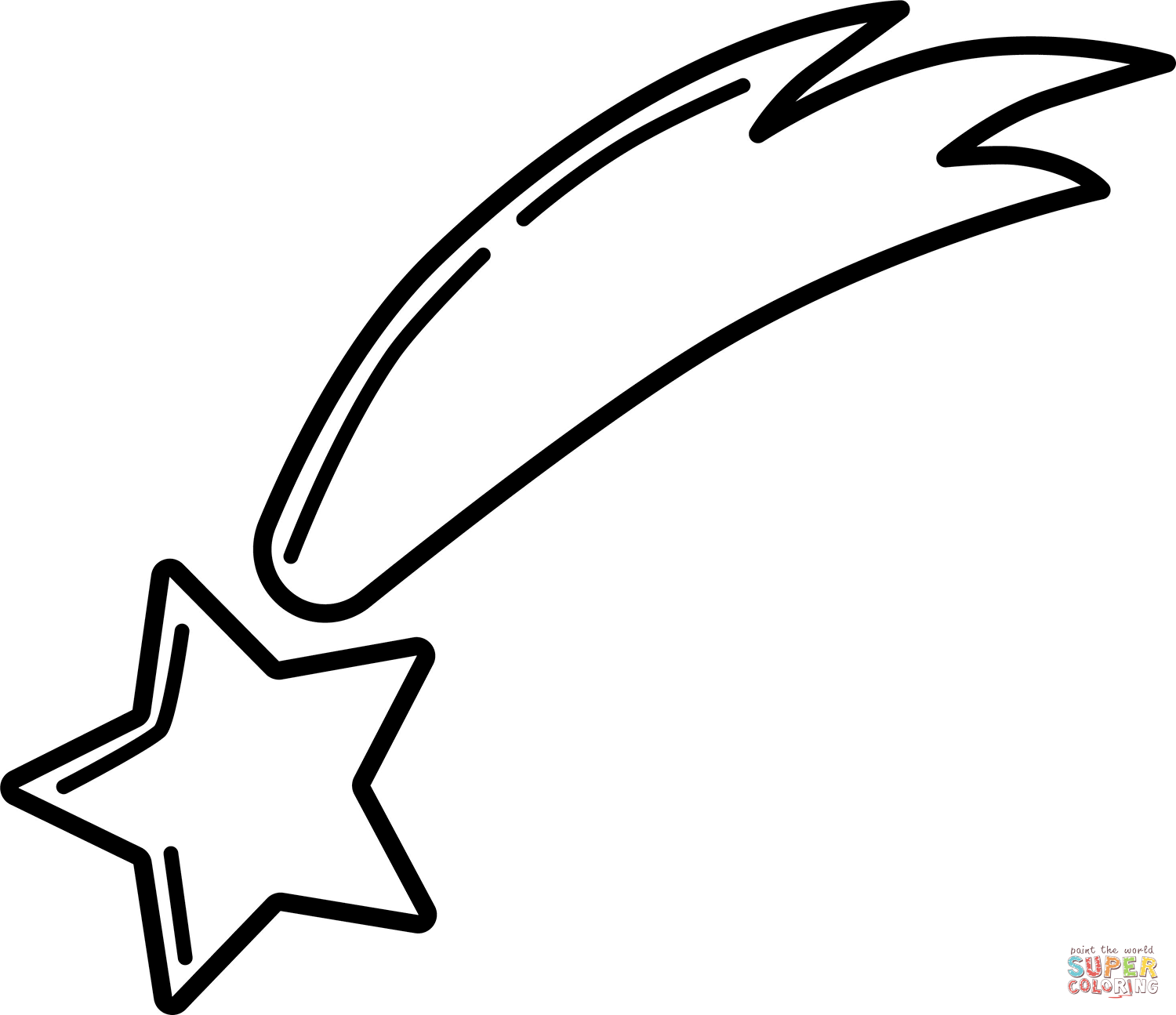 Shooting star coloring page free printable coloring pages