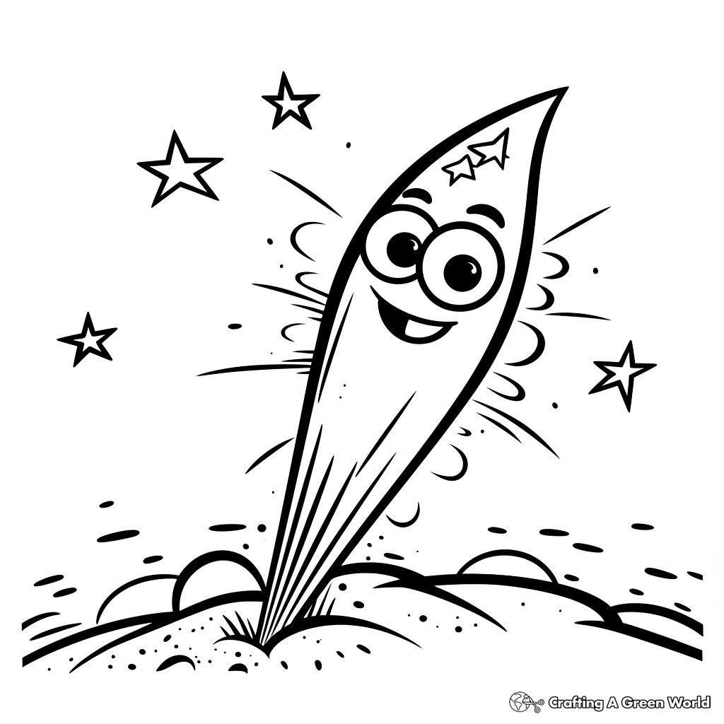 Shooting star coloring pages
