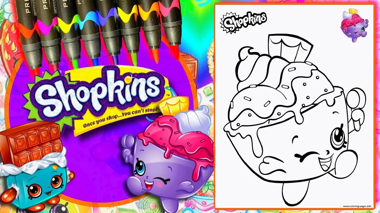 Coloring ice cream queen shopkins coloring pages ðð