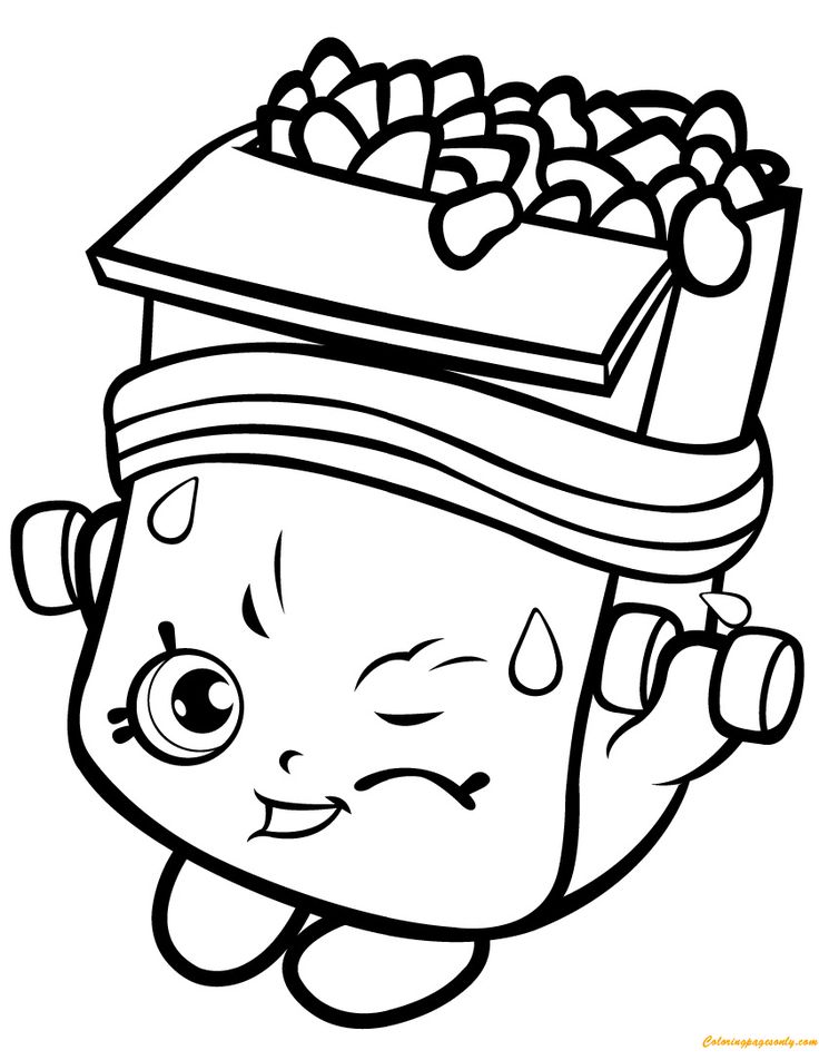 Breaky crunch shopkin season coloring page