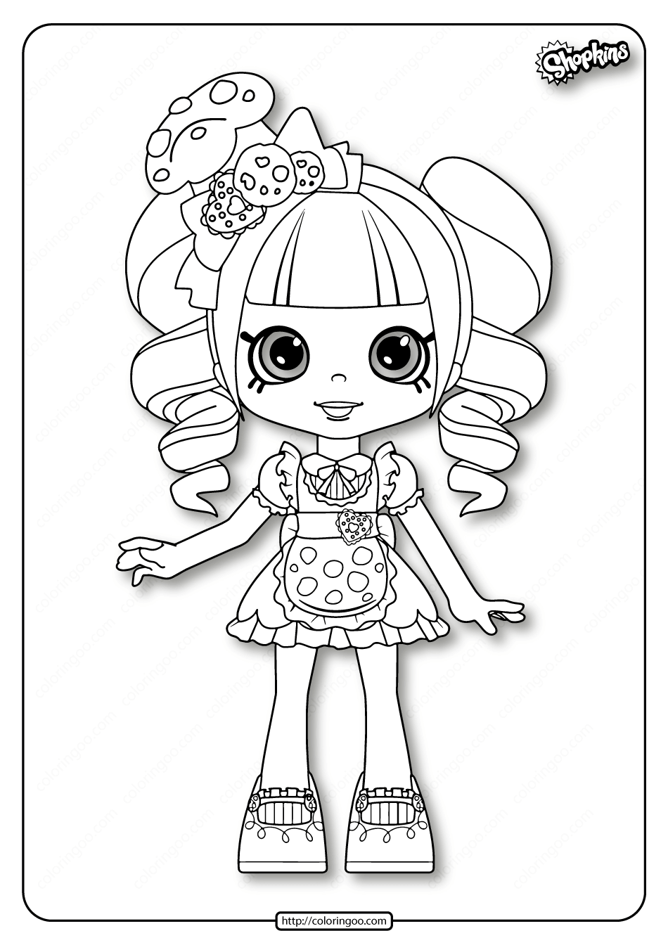 Printable shopkins coco cookie coloring pages