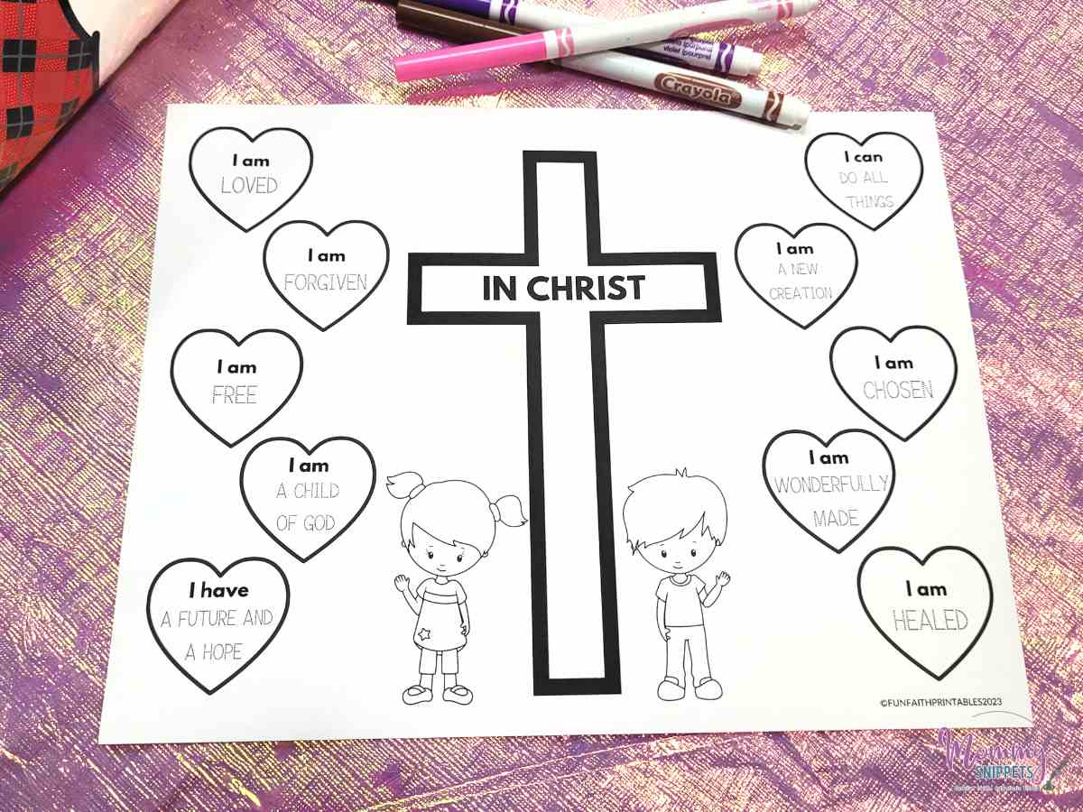 Who i am in christ printable free who i am in christ worksheet