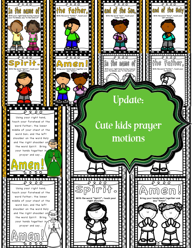Sign of the cross worksheet pack and posters made by teachers