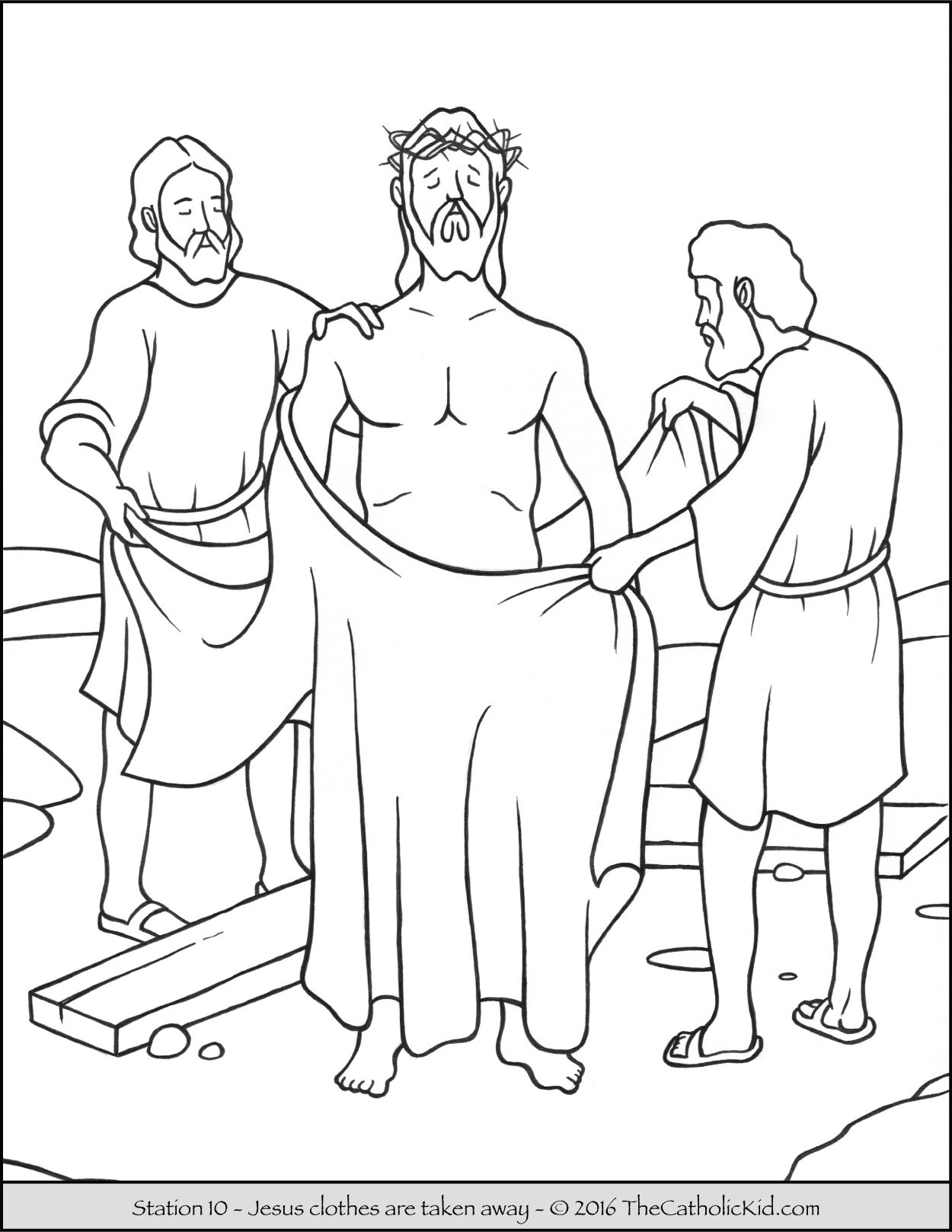 Stations of the cross coloring pages