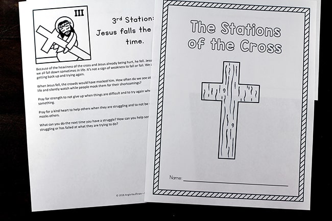 Printable stations of the cross for children booklet and reflections