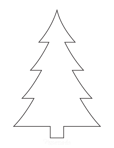 Christmas tree templates free printable outlines patterns in all shapes sizes
