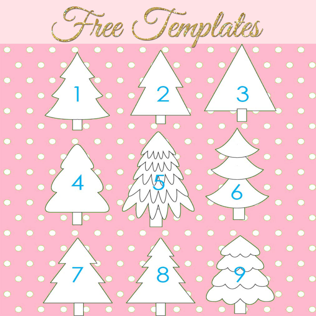 Free christmas tree templates printable tree outlines