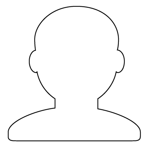 Bust in silhouette emoji coloring page free printable coloring pages