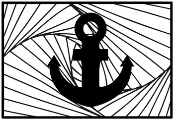 Sea life silhouette pop art coloring pages silhouette stain glass art