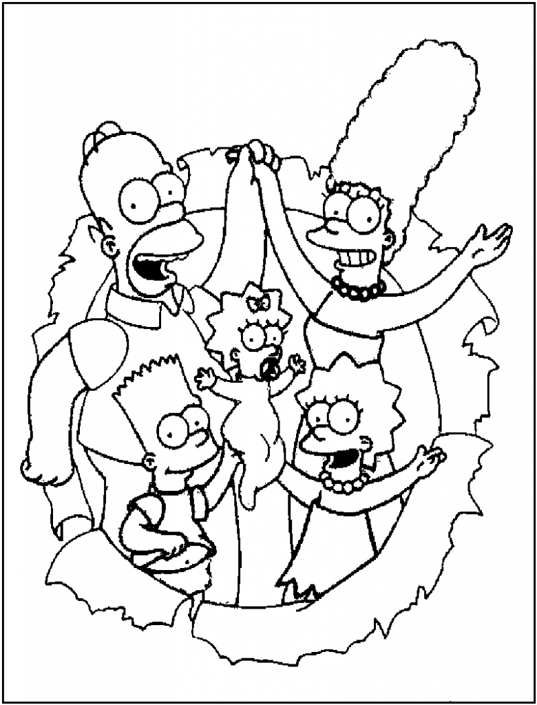 Free printable simpsons coloring pages for kids cartoon coloring pages coloring books kids coloring books