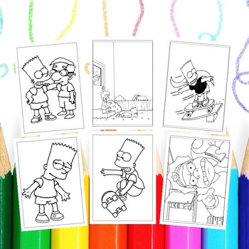 Unleash creativity engage kids with our printable simpsons coloring pages