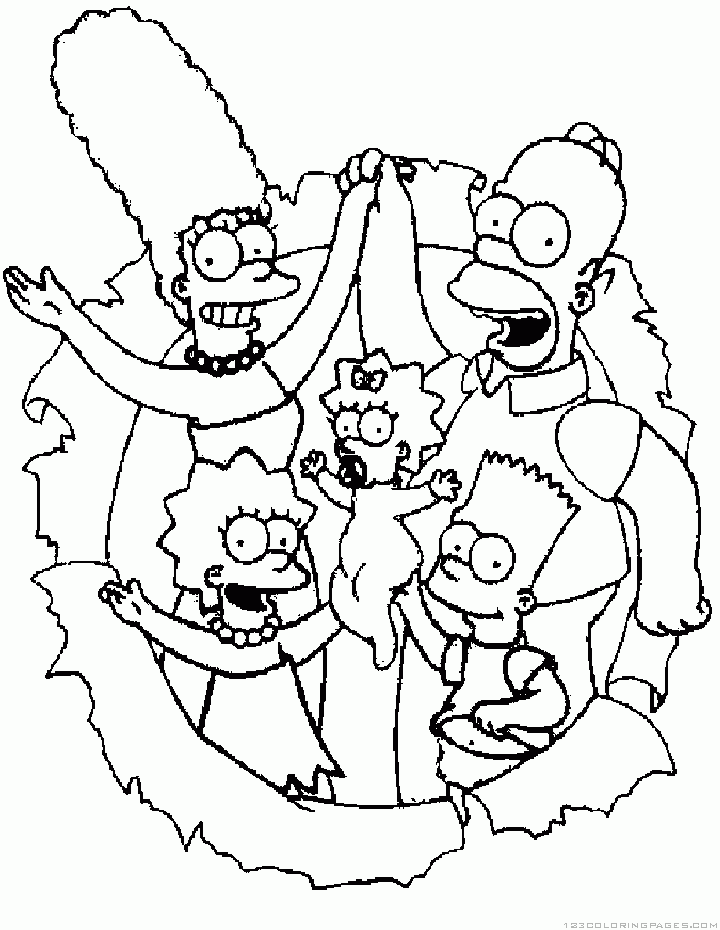Simpsons coloring pages