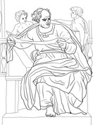 Michelangelo coloring pages free printable pictures