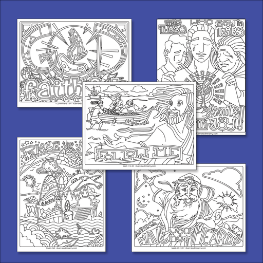 Bible story coloring pages winter