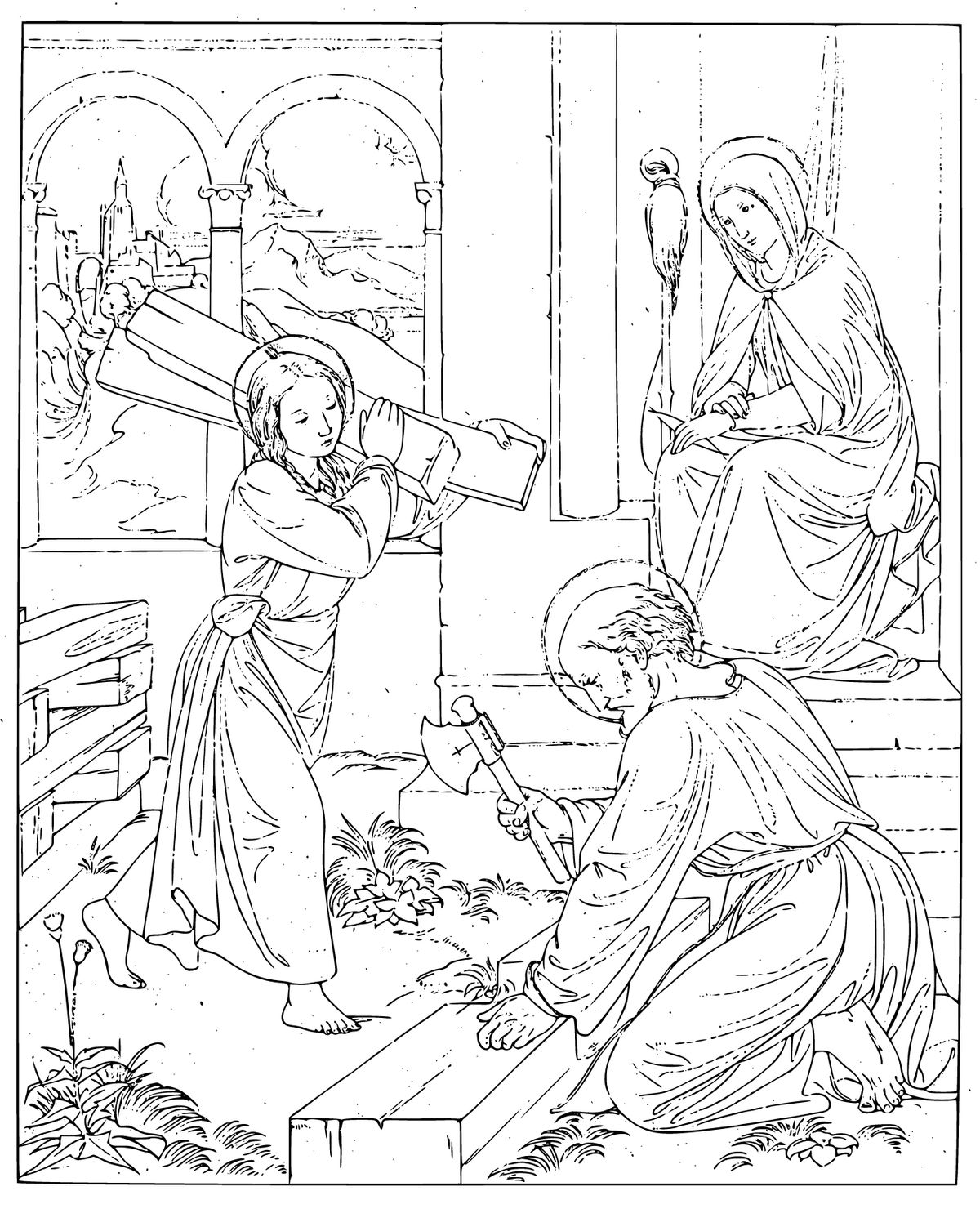 Saint joseph coloring pages