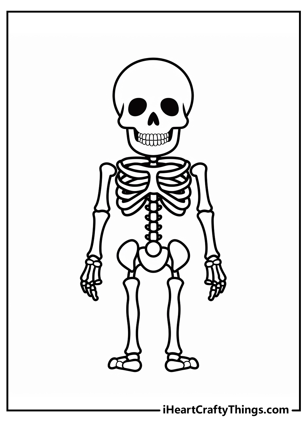 Skeleton coloring pages free printables