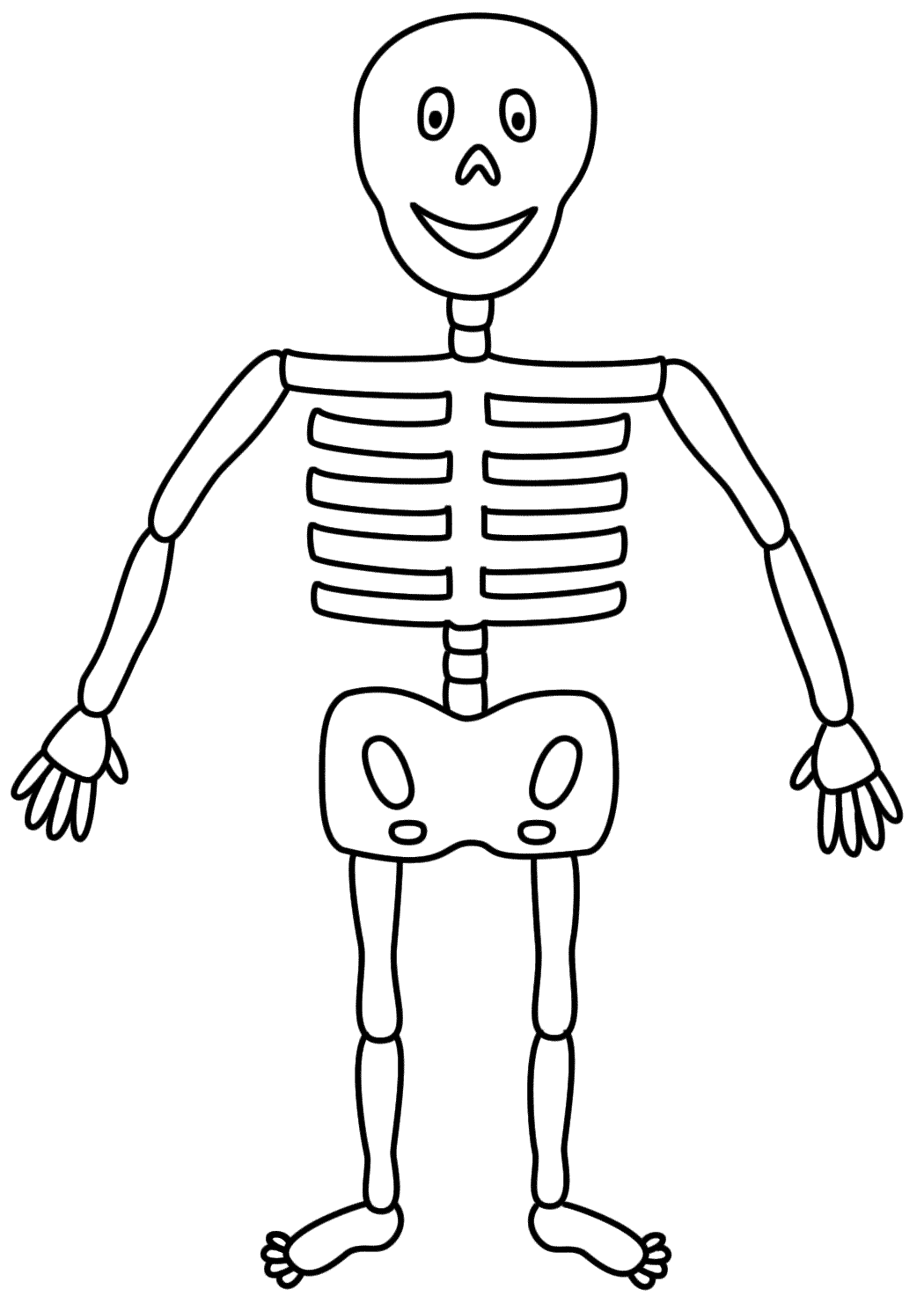 Free printable skeleton coloring pages for kids