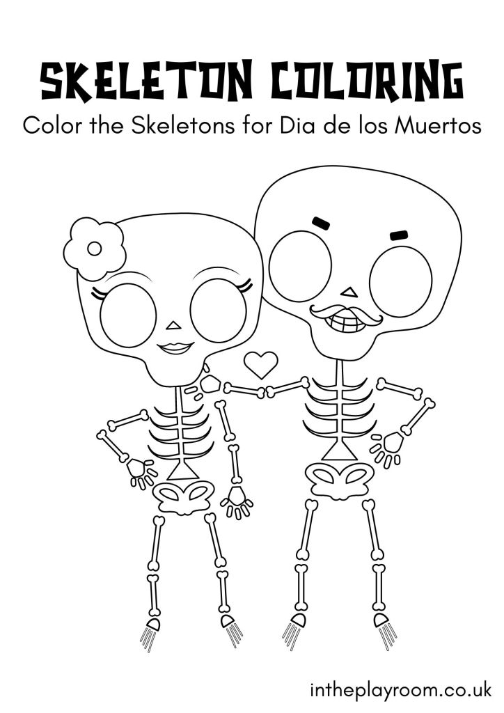 Free printable skeleton loring pages