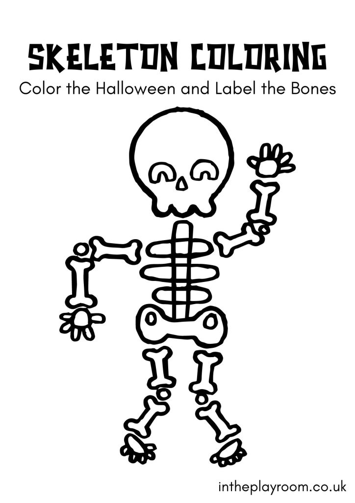 Free printable skeleton loring pages