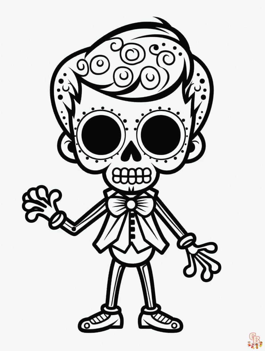 Skeleton coloring pages free printable sheets for kids