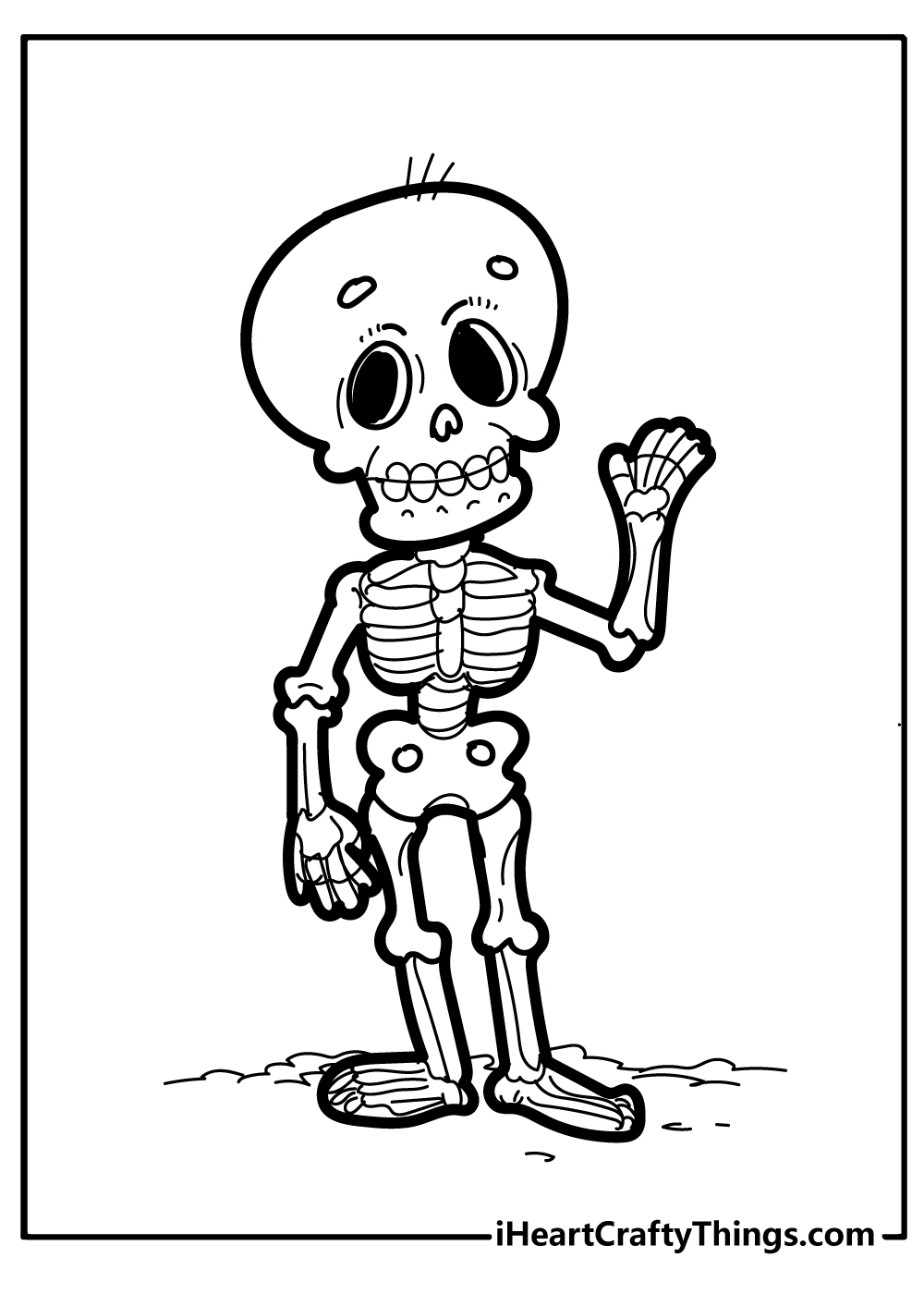 Grade skeleton coloring pages worksheets