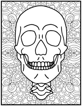 Human anatomy coloring pages mindfulness coloring sheets mandala by qetsy