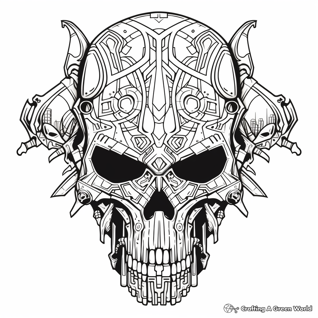 Skull coloring pages