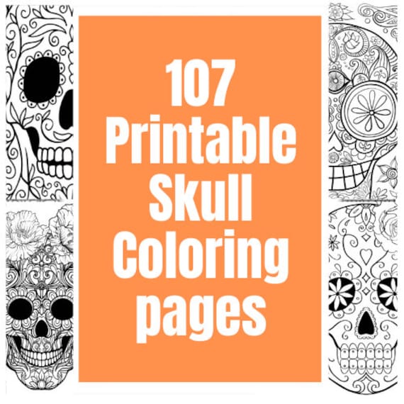 Printable skull coloring pages