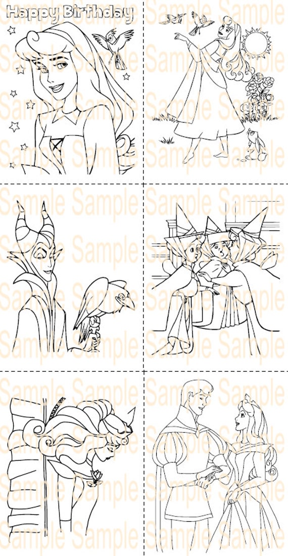 Sleeping beauty party favor printable sleeping beauty coloring