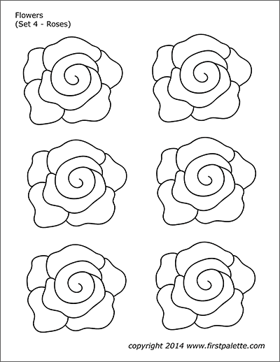 Flowers free printable templates coloring pages