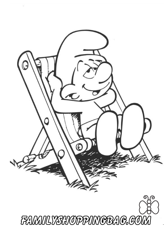 Smurfs color page