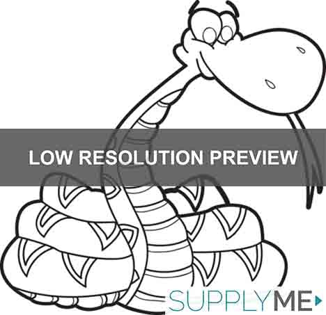 Printable cartoon snake coloring page for kids â