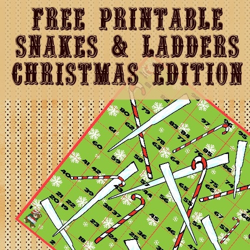 Christmas is ing snakes ladders printable