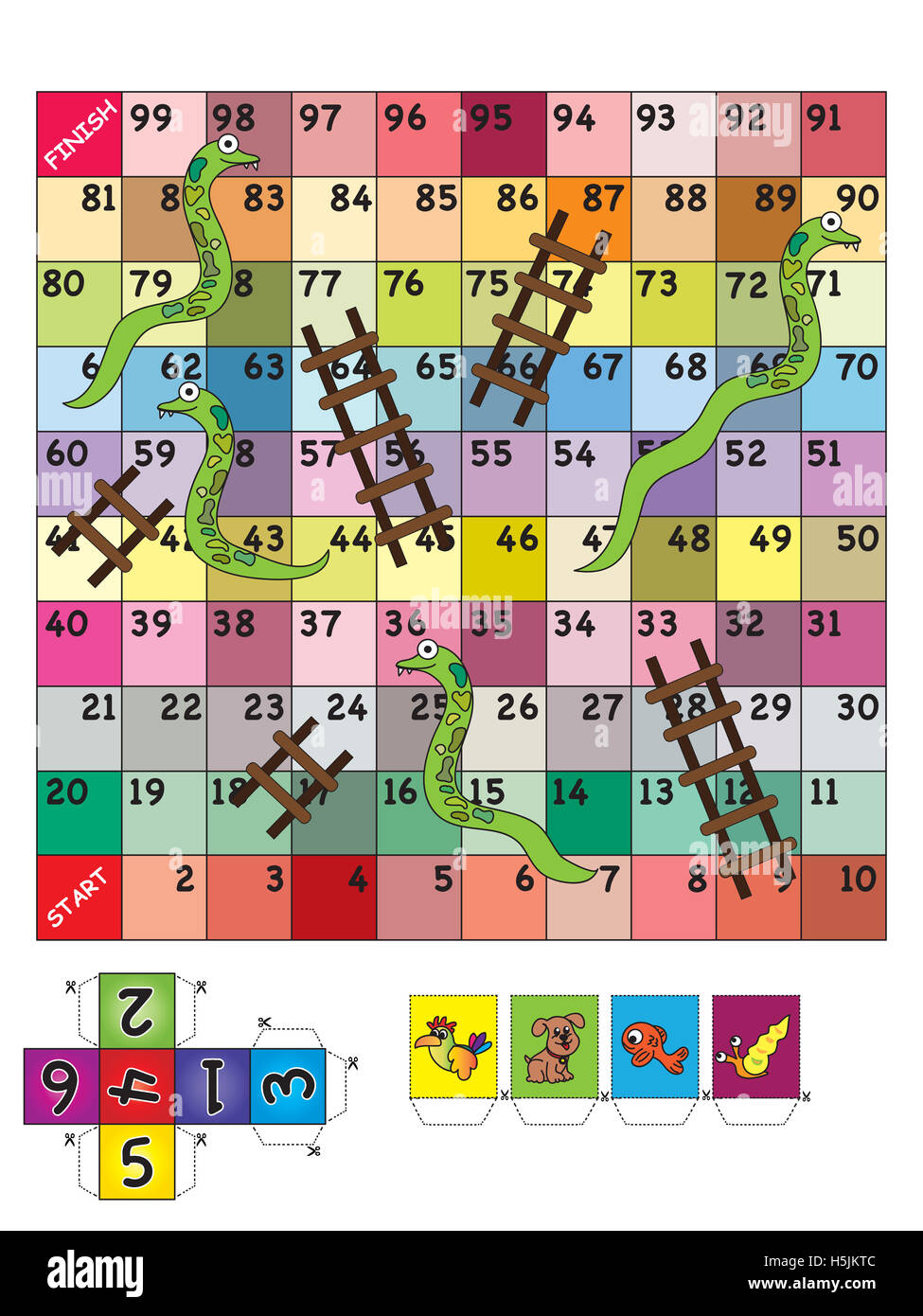 Game snake ladder hi