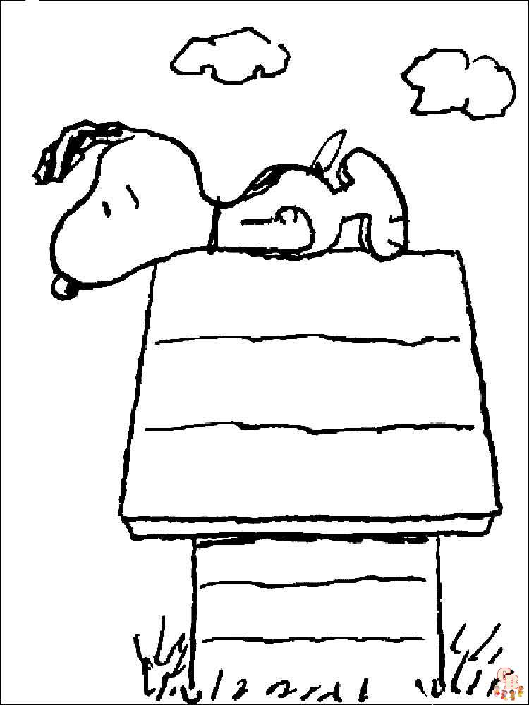 Free printable snoopy coloring pages