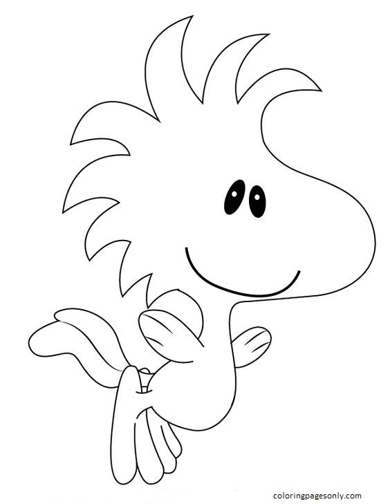 Draw woodstock coloring page