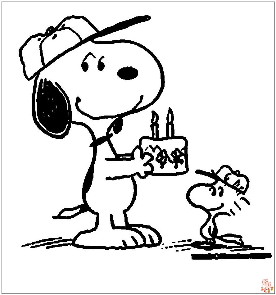 Free printable snoopy coloring pages