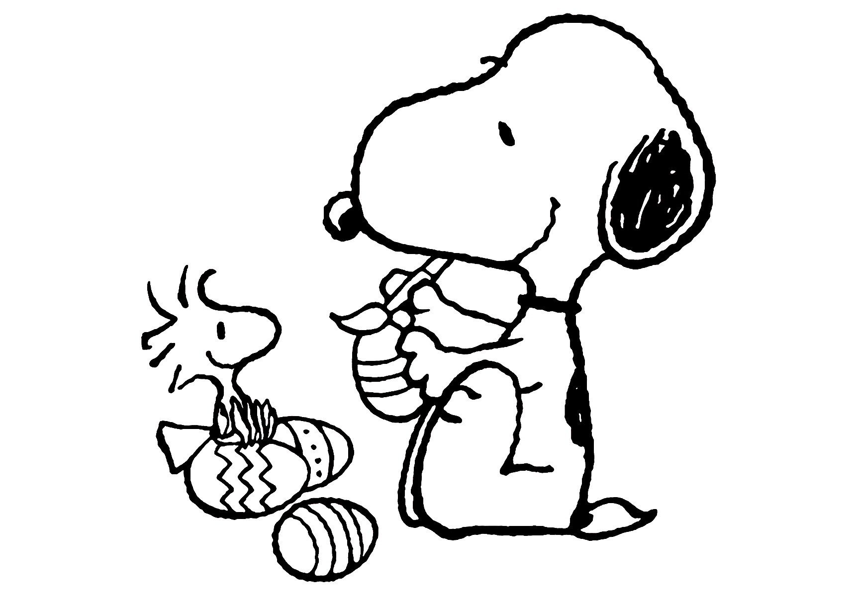 Happy dog snoopy coloring print color craft