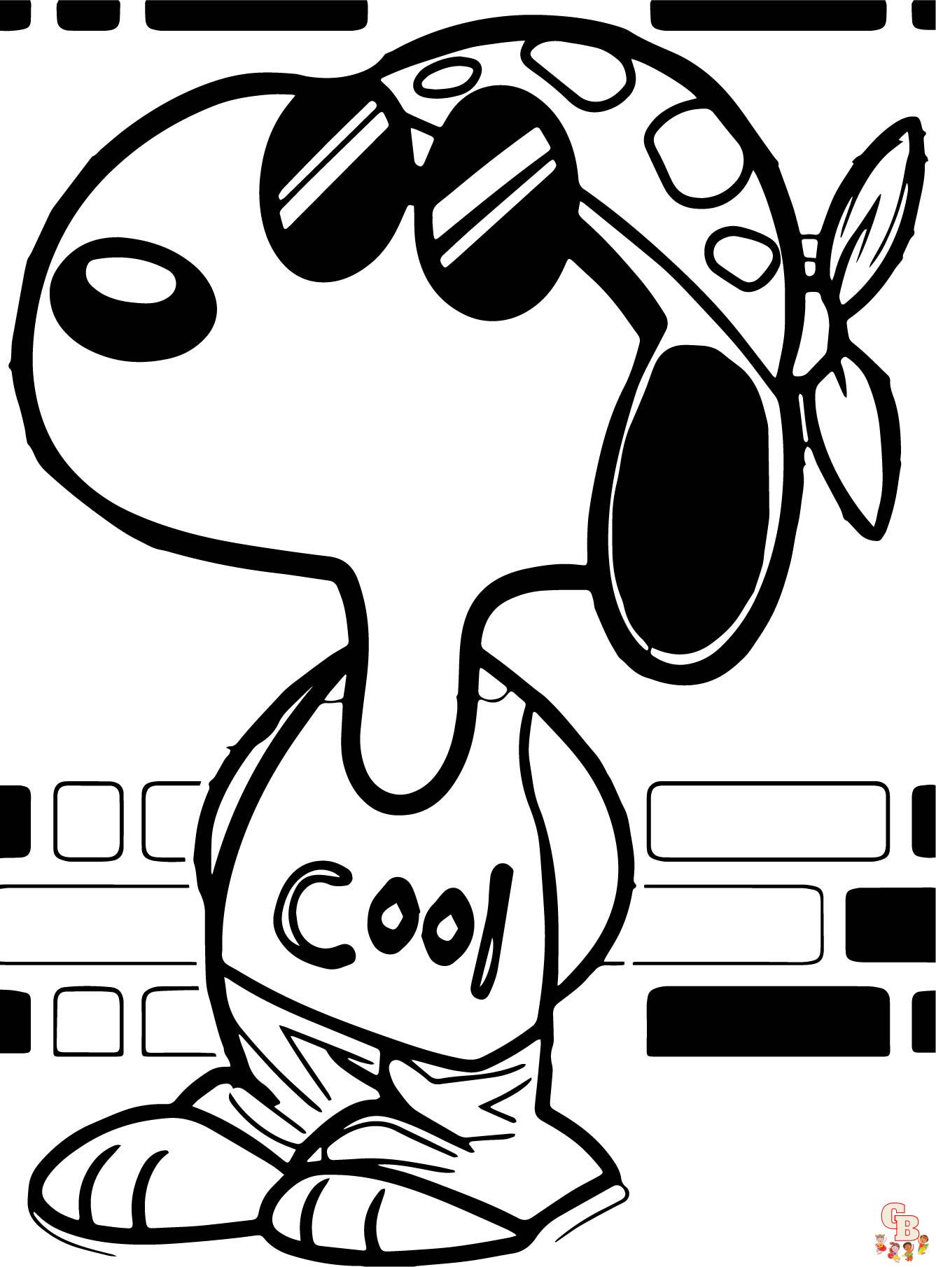 Free printable snoopy coloring pages