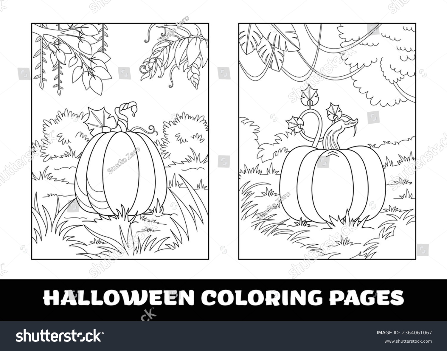 Halloween pumpkin coloring pages kids pumpkin stock vector royalty free