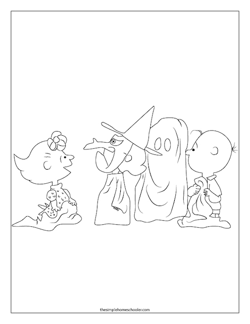 The best charlie brown halloween printable coloring pages