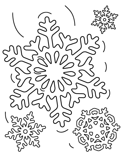 Free snowflake coloring page