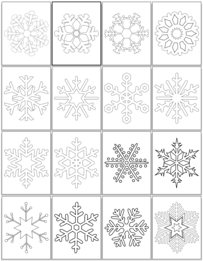 Printable snowflake coloring pages